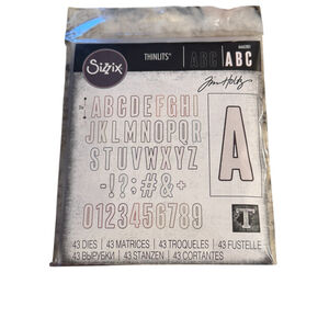NEW Sizzix Arts & Crafts Die, Alphabet Set, Metal Dies